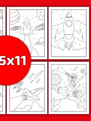 Space Coloring Pages Vol-11 product image (6)