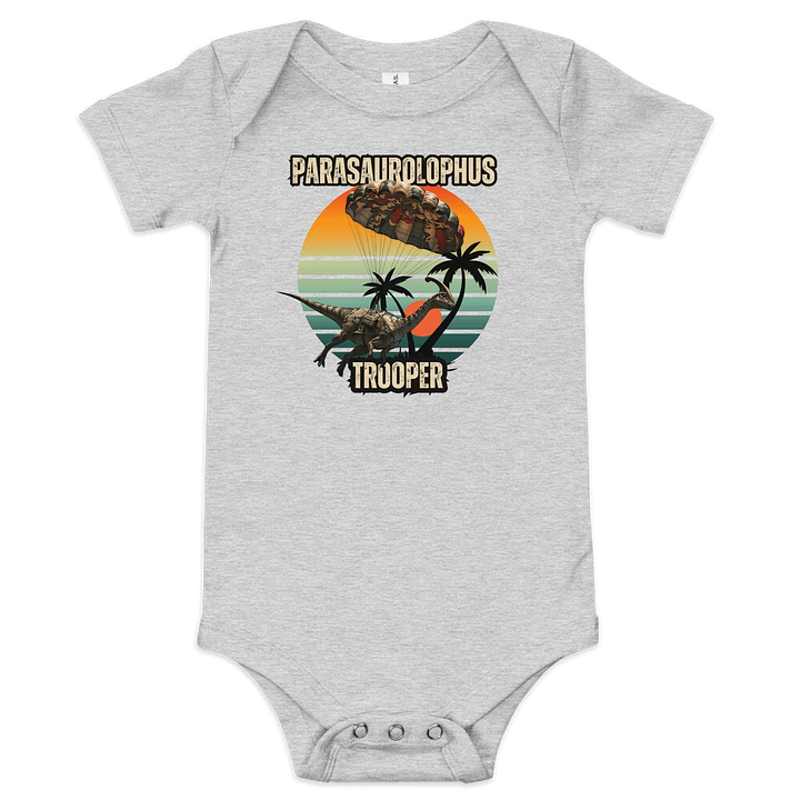 Parasaurolophus Trooper - Dinosaur Paratrooper Baby Onesie product image (4)