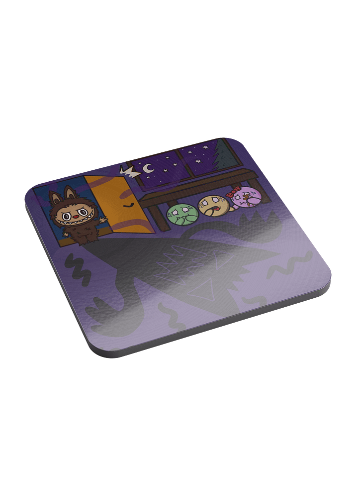 Dango Squad & Labubu - Glossed Cork Coaster product image (1)