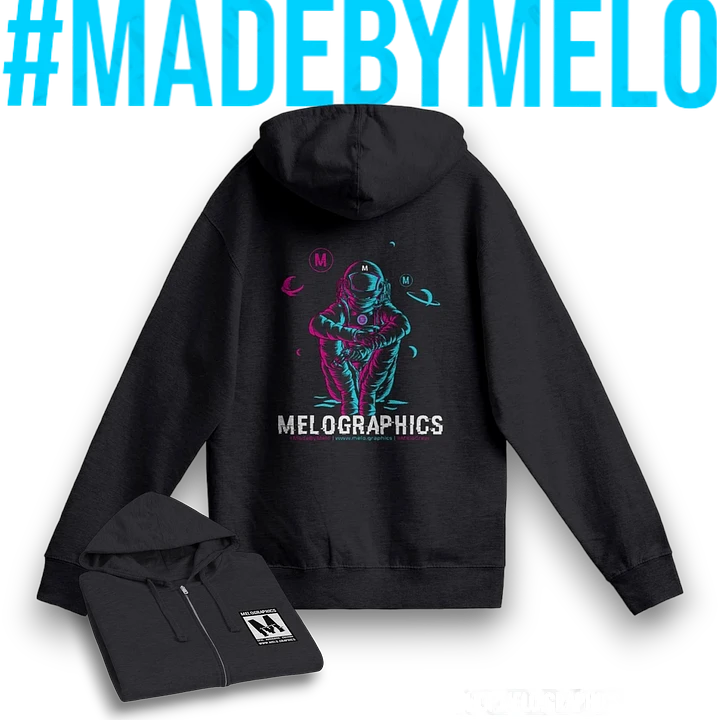 #MeloCrew Vibes: Duotone - Premium Zip Hoodie | #MadeByMELO product image (1)