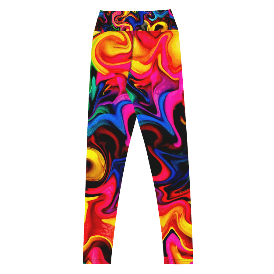 Vibrant Rainbow Patterned Yoga Pants | Bold & Colorful Leggings for Everyday Use product image (9)