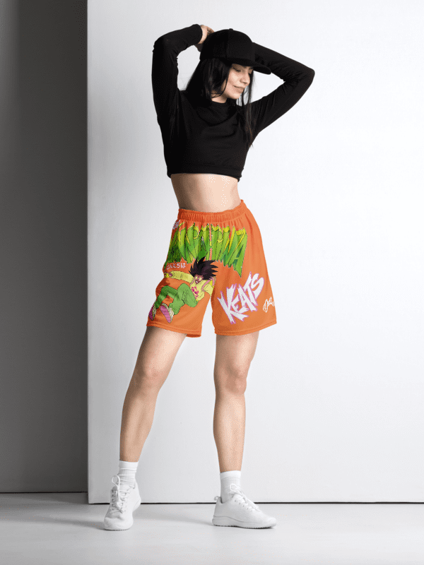 KONNICHIWA - Orange Mesh Shorts (with pockets) product image (7)