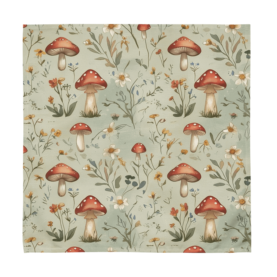 Whimsical Mushroom Garden Cloth Napkin Set product image (4)