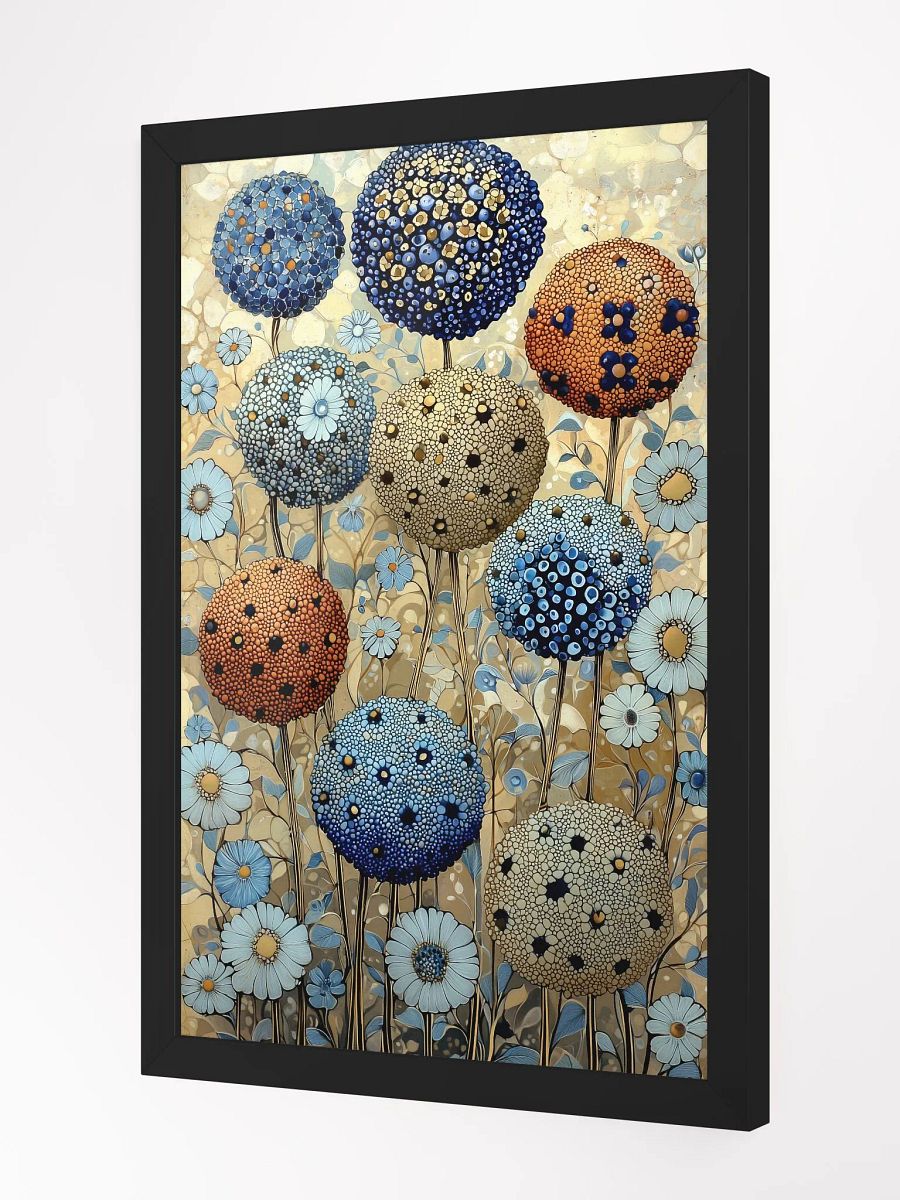 Whimsical Spheres: Mystical Poster of Vibrant Forest Blooms product image (2)