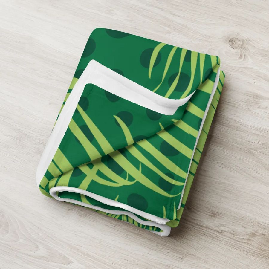 Throw Blanket 💚 I will focus my energy on what's good for me (127 × 153 cm) product image (6)