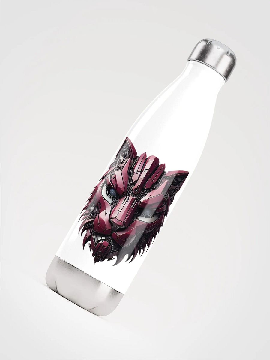 Stainless Steel Water Bottle with Iron Cat Robot Design – Stylish and Durable! product image (4)