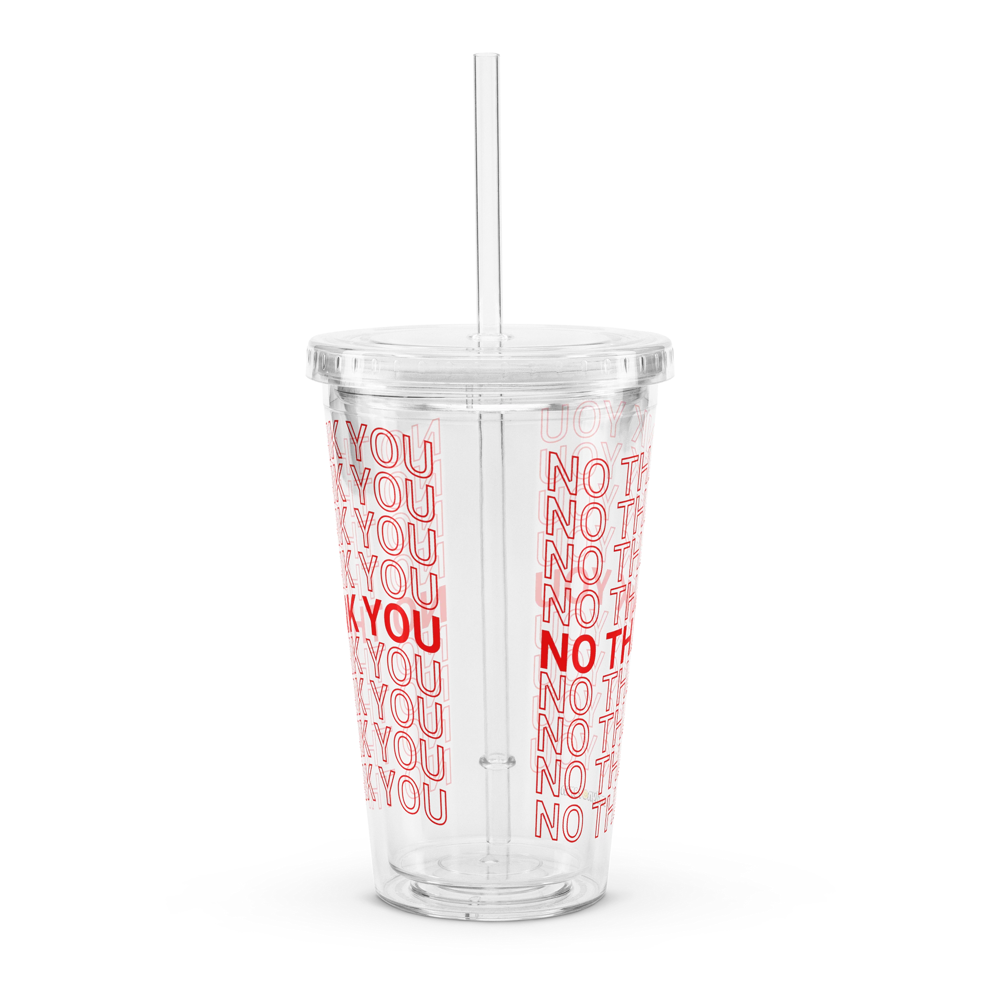 No Thank You Plastic Tumbler product image (1)