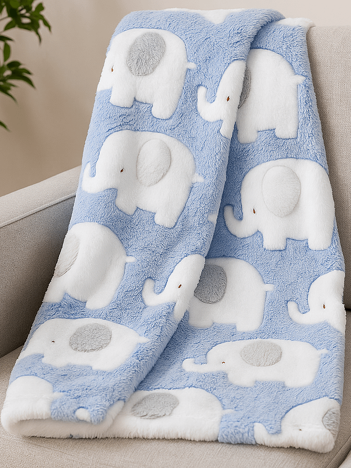 Elephant Soft Fleece Dog Blanket – Plush, Cozy & Cute Pet Throw product image (2)