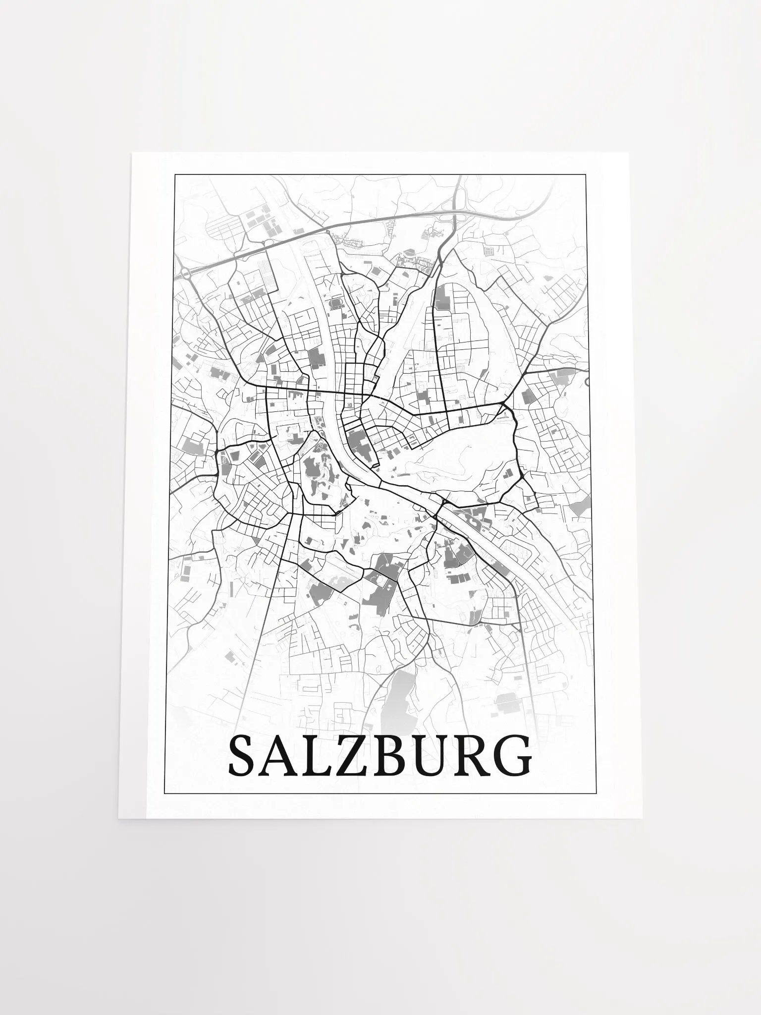 Salzburg, Austria, city map print product image (19)