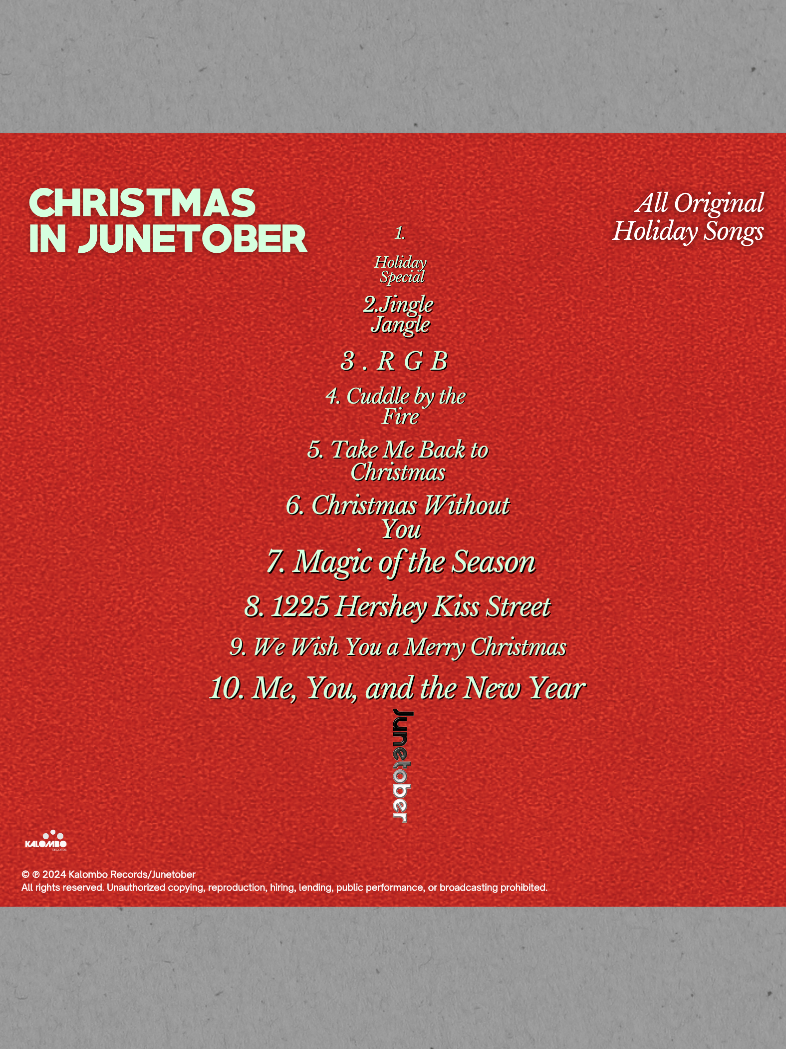 AUTOGRAPHED LIMITED EDITION CHRISTMAS IN JUNETOBER CD product image (2)