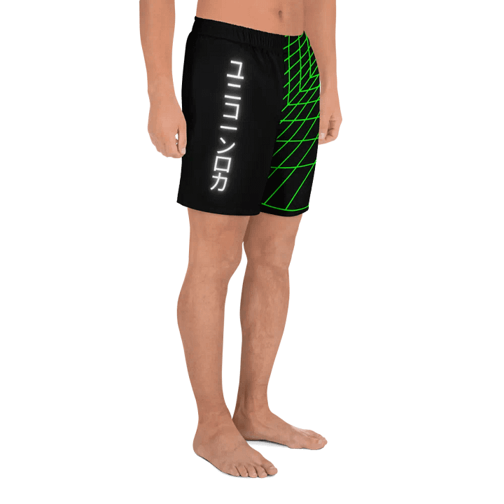 Neon California Grid Athletic Shorts product image (1)
