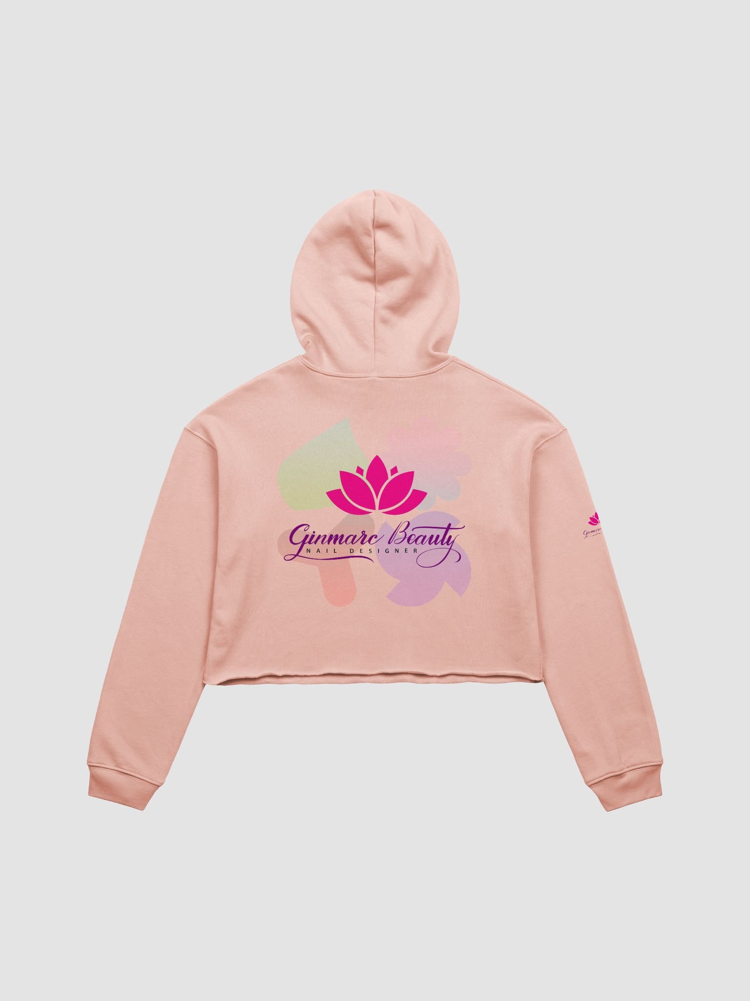 Floral Beauty Nail Designer Crop Hoodie product image (10)