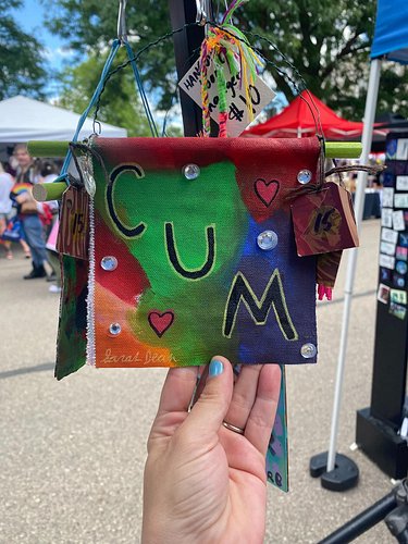 Cum to Pride y’all! Here in old town Lansing til 7pm #art #artists #paintings #happypride