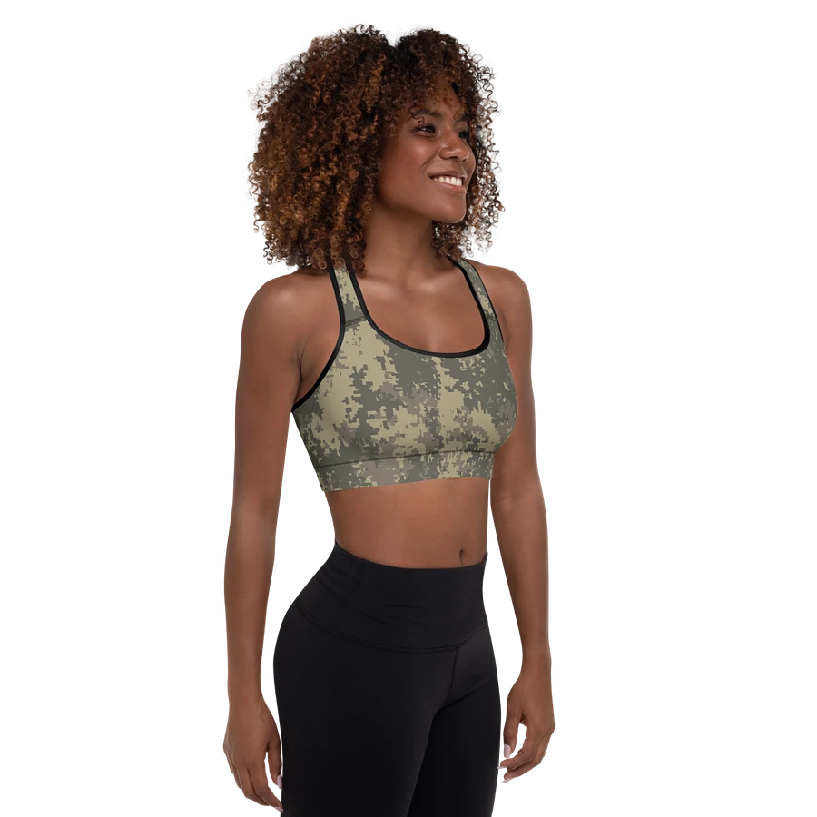 Stealthy Camo All-Over Sports Bra product image (6)