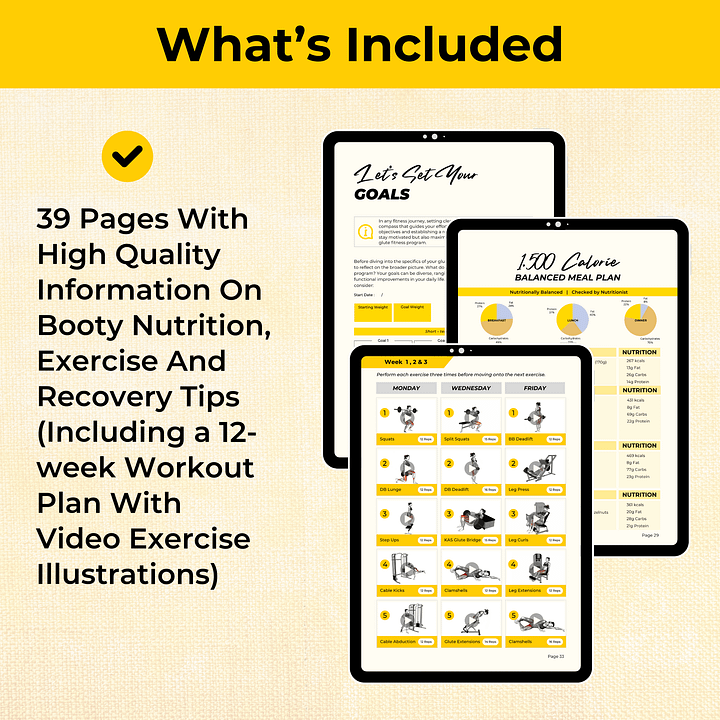 12 Week Gym Booty Workout Plan / Fitness eBook/ Glute Building Workout Plan / Glute Training Program product image (2)