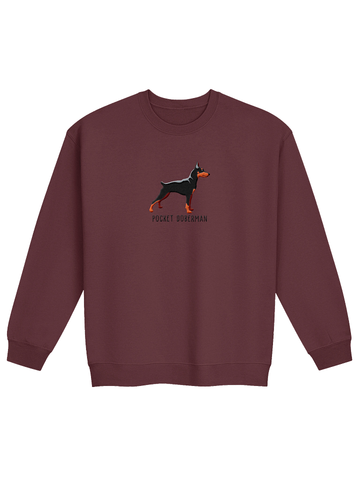 Pocket Doberman Sweatshirt (Embroidered) of a Miniature Pinscher(Black & Tan) product image (2)