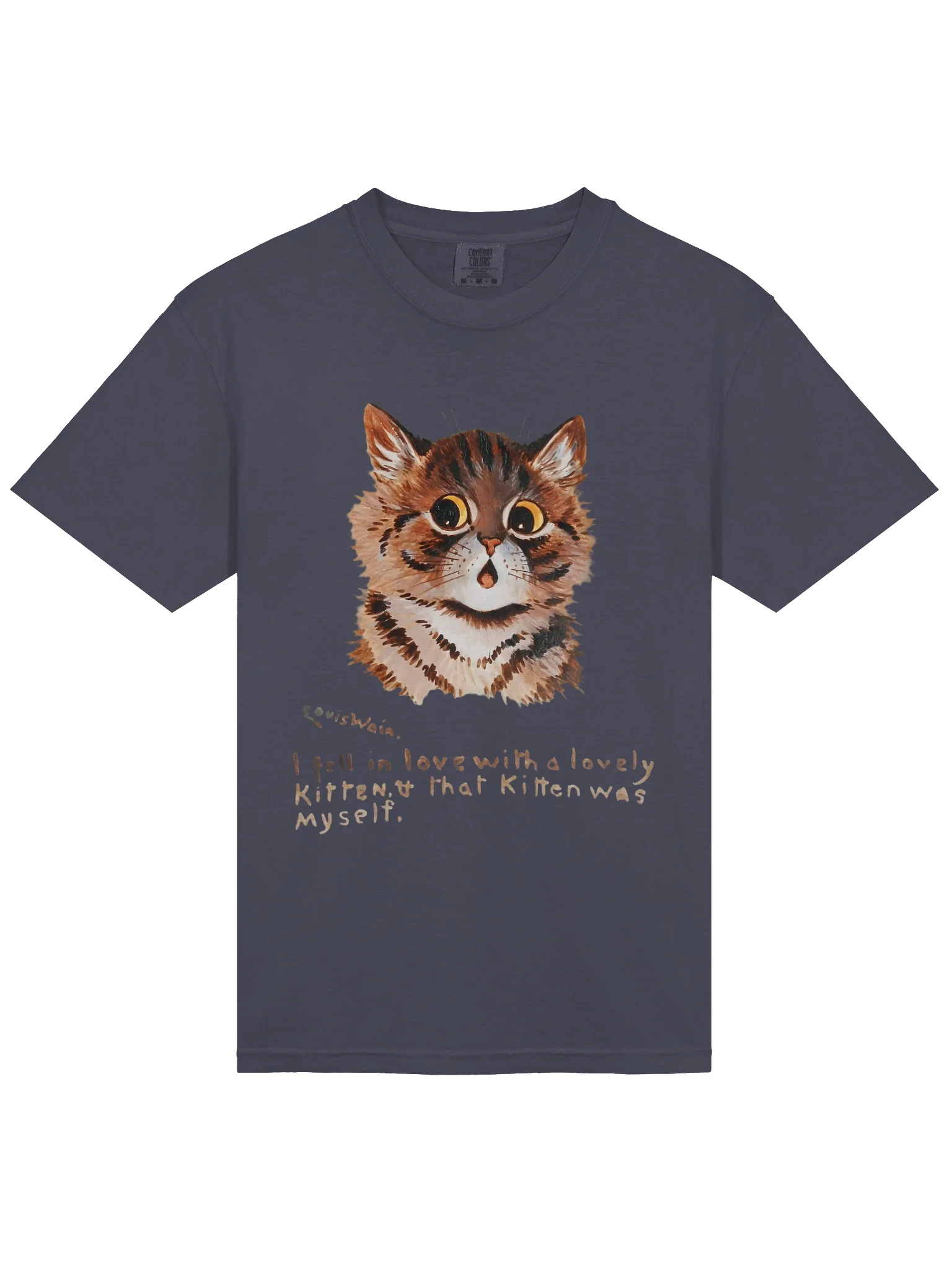 Louis Wain Cat Art T-Shirt - Relaxed Fit Heavyweight Unisex Cotton T-Shirt product image (6)