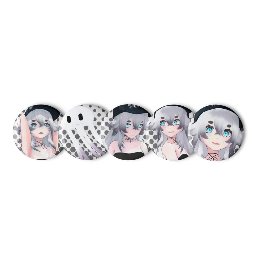 Halftone 3D Style Pin Button Set product image (3)