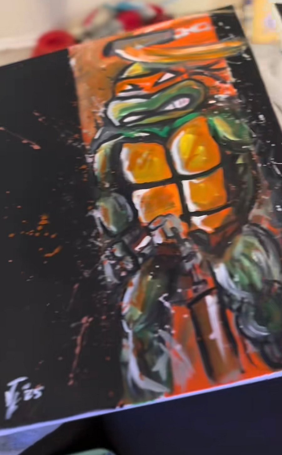 4 Piece TMNT Painting Set - All 4 Turtles on 4x 11x14 inch canvas product image (9)