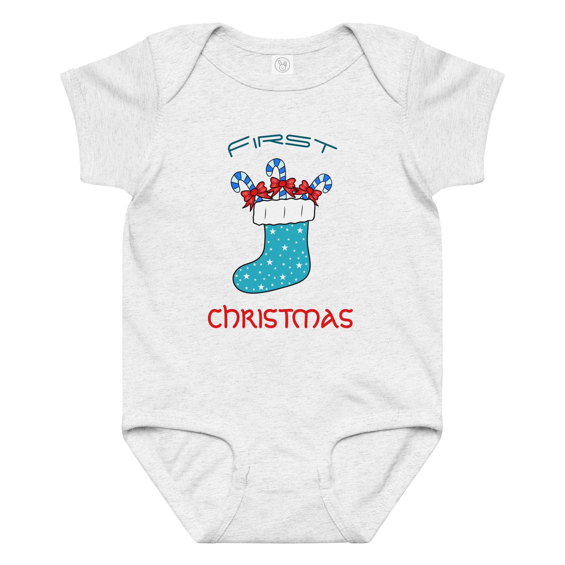 First Christmas Candy Cane Baby Bodysuit product image (5)