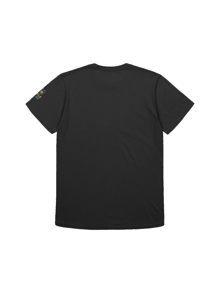 Funny Pickleball T-Shirt – Retro Pickle Character Playing with Paddle & Ball – Black Tee product image (2)