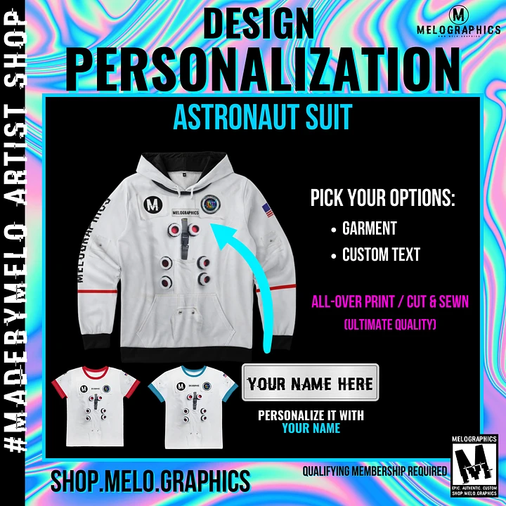Creative Service: Design Personalization - Astronaut Suit | #MadeByMELO product image (1)