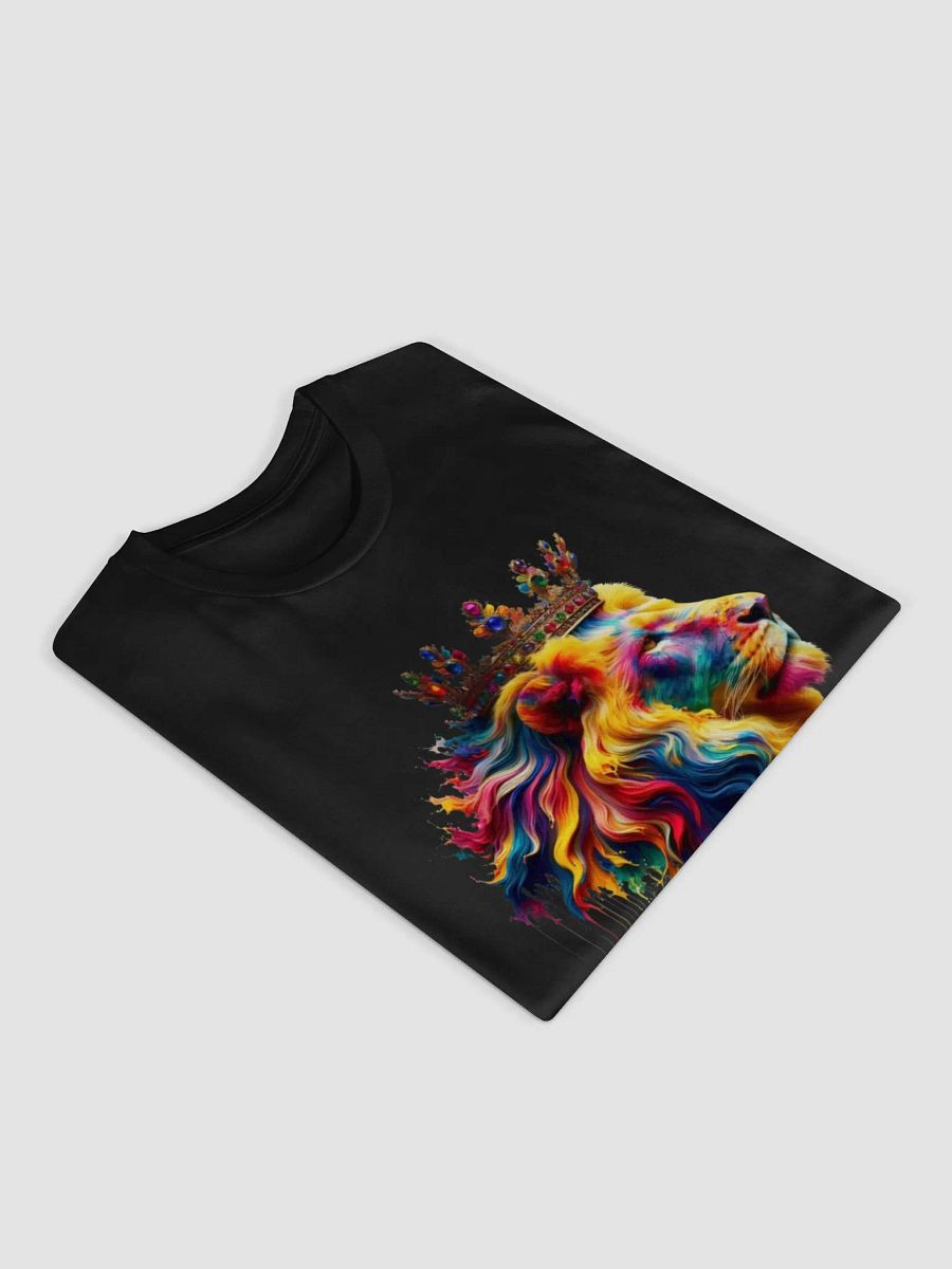 Lion King Graphic Tee, Colorful Lion Head with Crown TShirt, Vibrant Animal Art Shirt, Unique Lion Artwork Tee, Bold Graphic TShirt Gift T-Shirt product image (15)