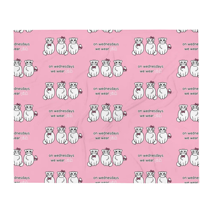 Pink Wednesdays Manul Pink Ver. - Throw Blanket product image (2)