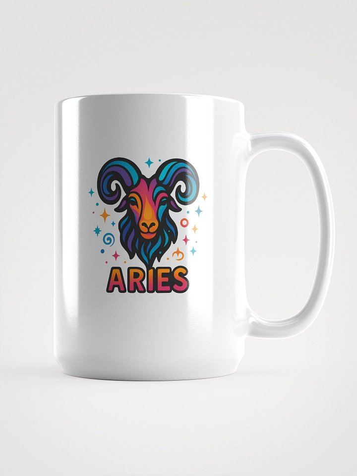 Aries Zodiac Sign Mug – Bold & Fiery Psychedelic Horoscope Design 1 product image (1)