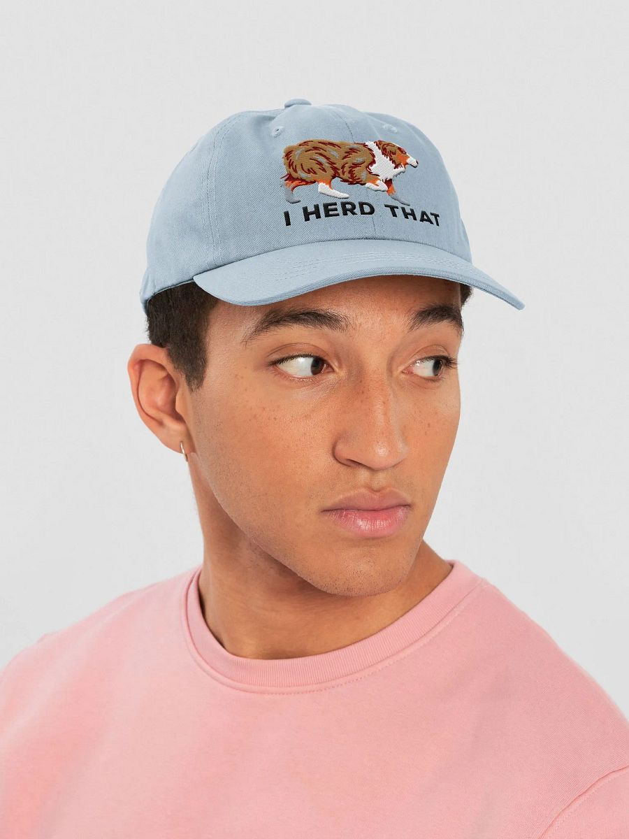 I Herd That Classic Dad Hat(Embroidered) of an Australian Shepherd(Red Merle) product image (19)