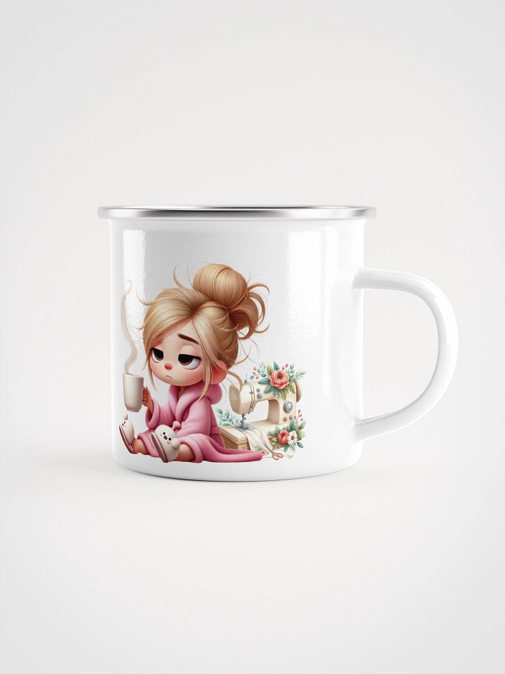 Cozy Day Off Sew It Goes Enamel Mug product image (1)
