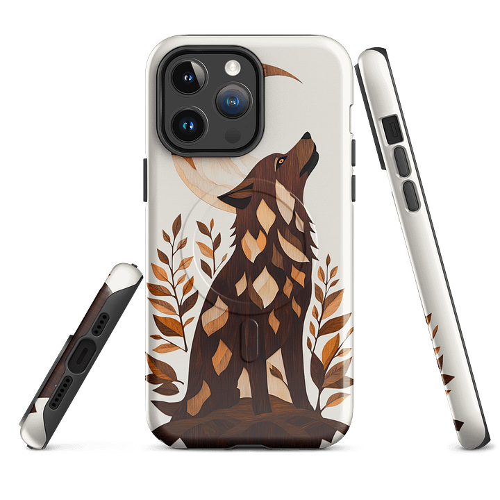 Mosaic Wolf iPhone® MagSafe® Tough Case product image (1)