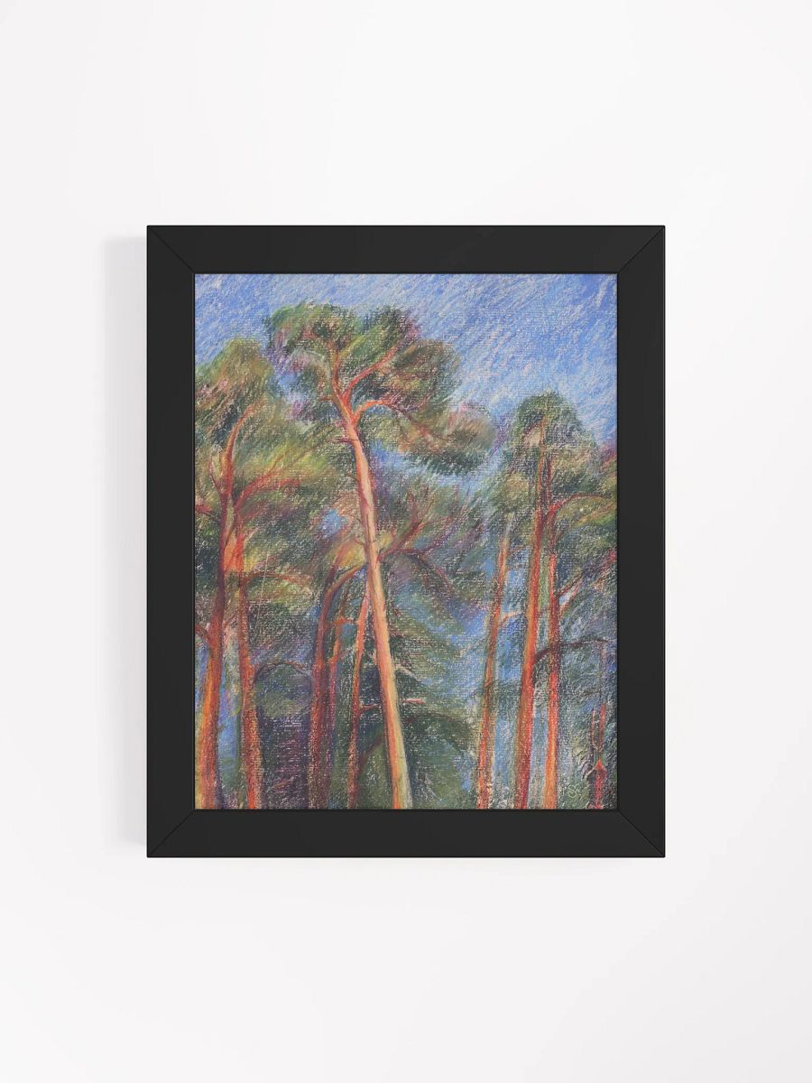 Vibrant Ayous Wood Framed Matte Poster - Evening Pines product image (21)