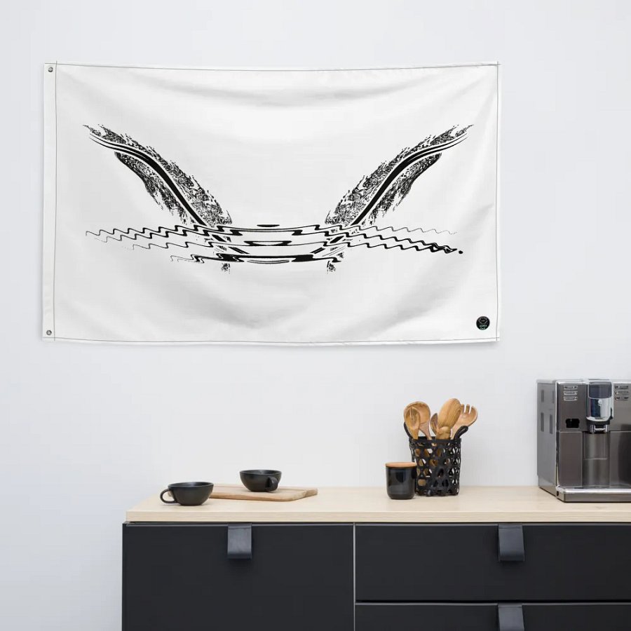 HApex Gear Black Logo - White - Flag product image (6)