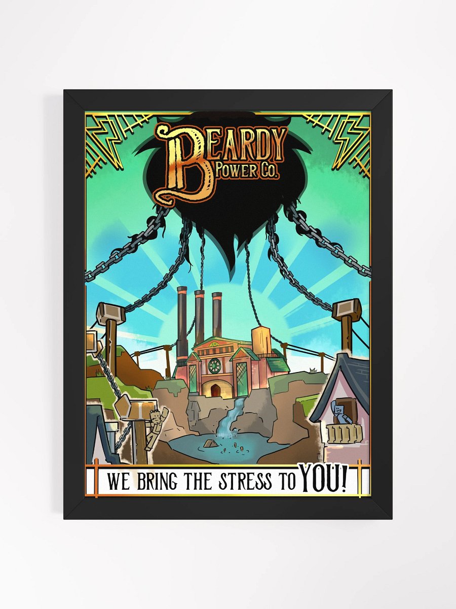 'We bring the stress to YOU' framed print (Blue) product image (2)