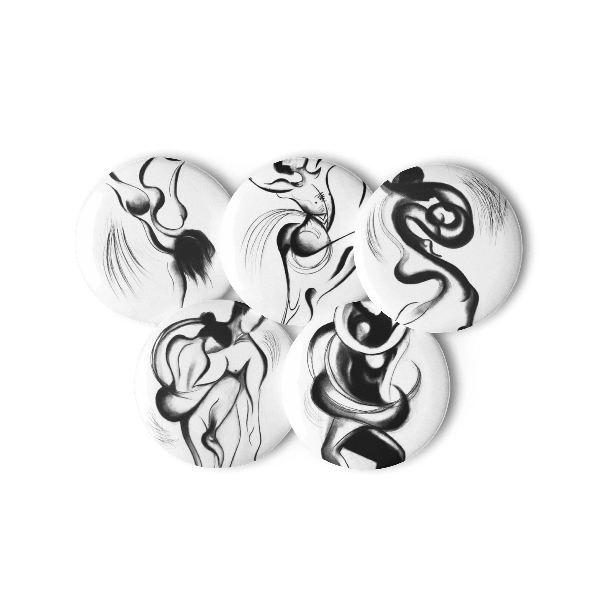 Lover & Dancers Pin Buttons Set product image (2)