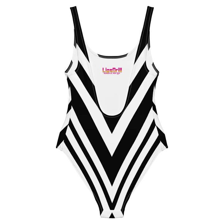 Bold Black and White Stripe Swimsuit product image (2)