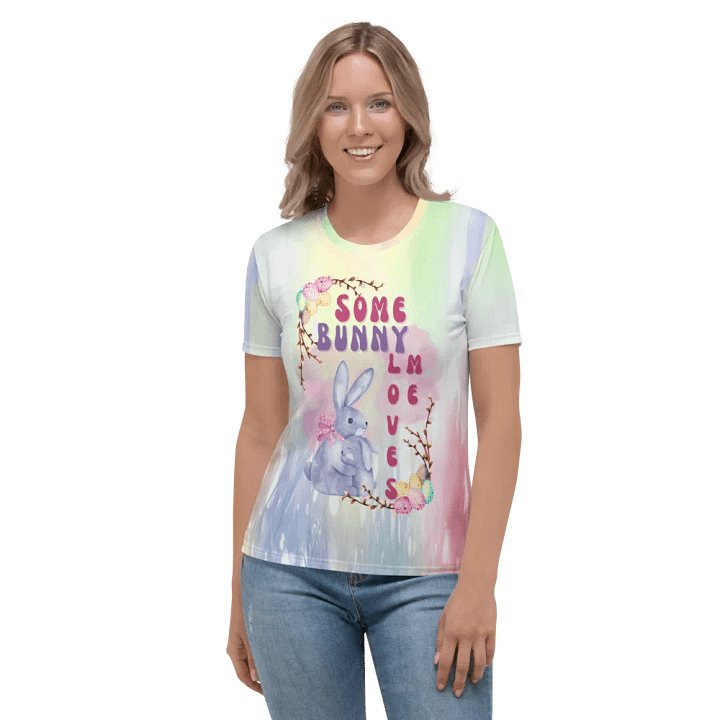 Easter Some Bunny Loves Me All Over Print T-shirt product image (2)