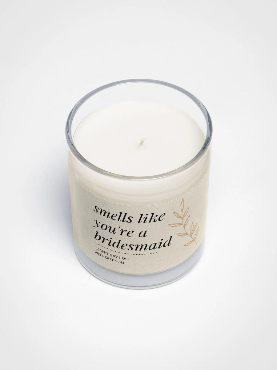 Smells Like You're a Bridesmaid – Soy Wax Candle in Minimalist Glass Jar product image (3)