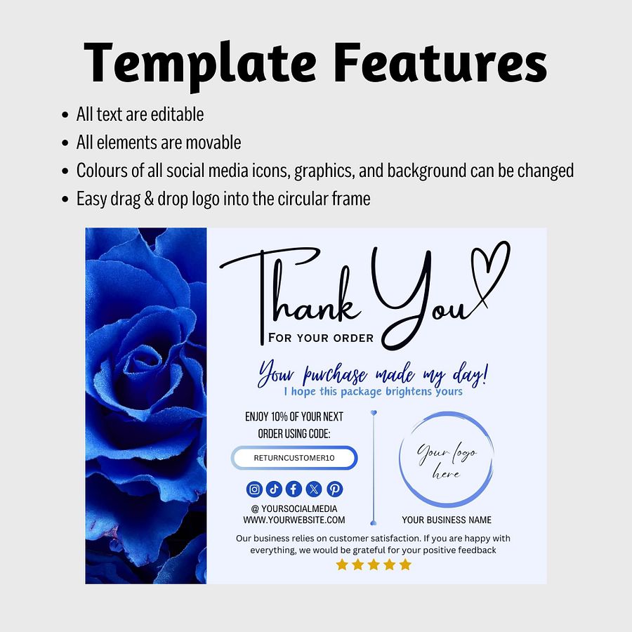 Celestia - Thank You Card Template product image (7)