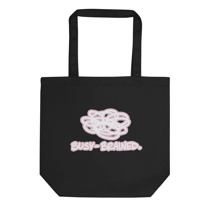 BUSY-BRAINED (lined design, #E1B9CE) tote bag product image (1)