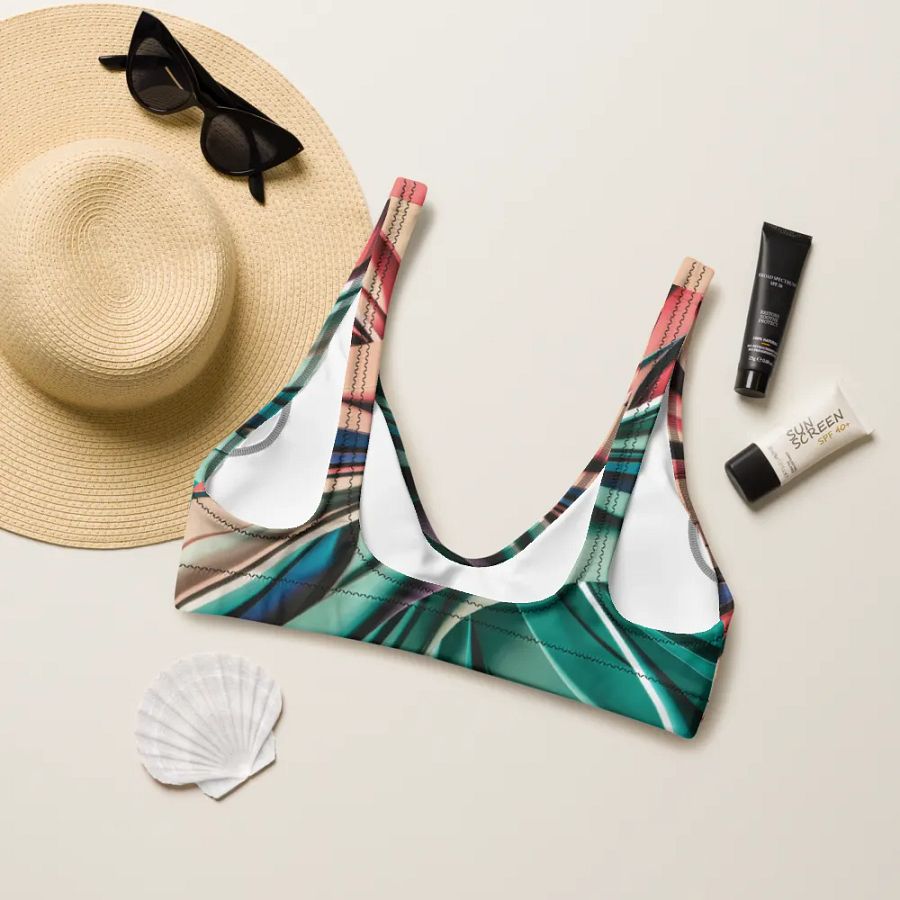 TDS Music Recycled Padded Bikini Top in Abstract Colors (XS-3XL) product image (8)