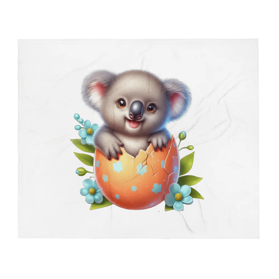 Koala Easter Egg - Throw Blanket product image (1)