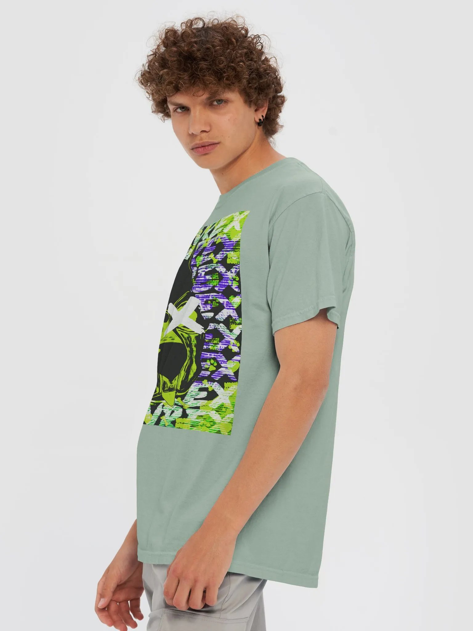 PupWrex - Killer Pup Green - Dyed Heavyweight T-Shirt product image (6)