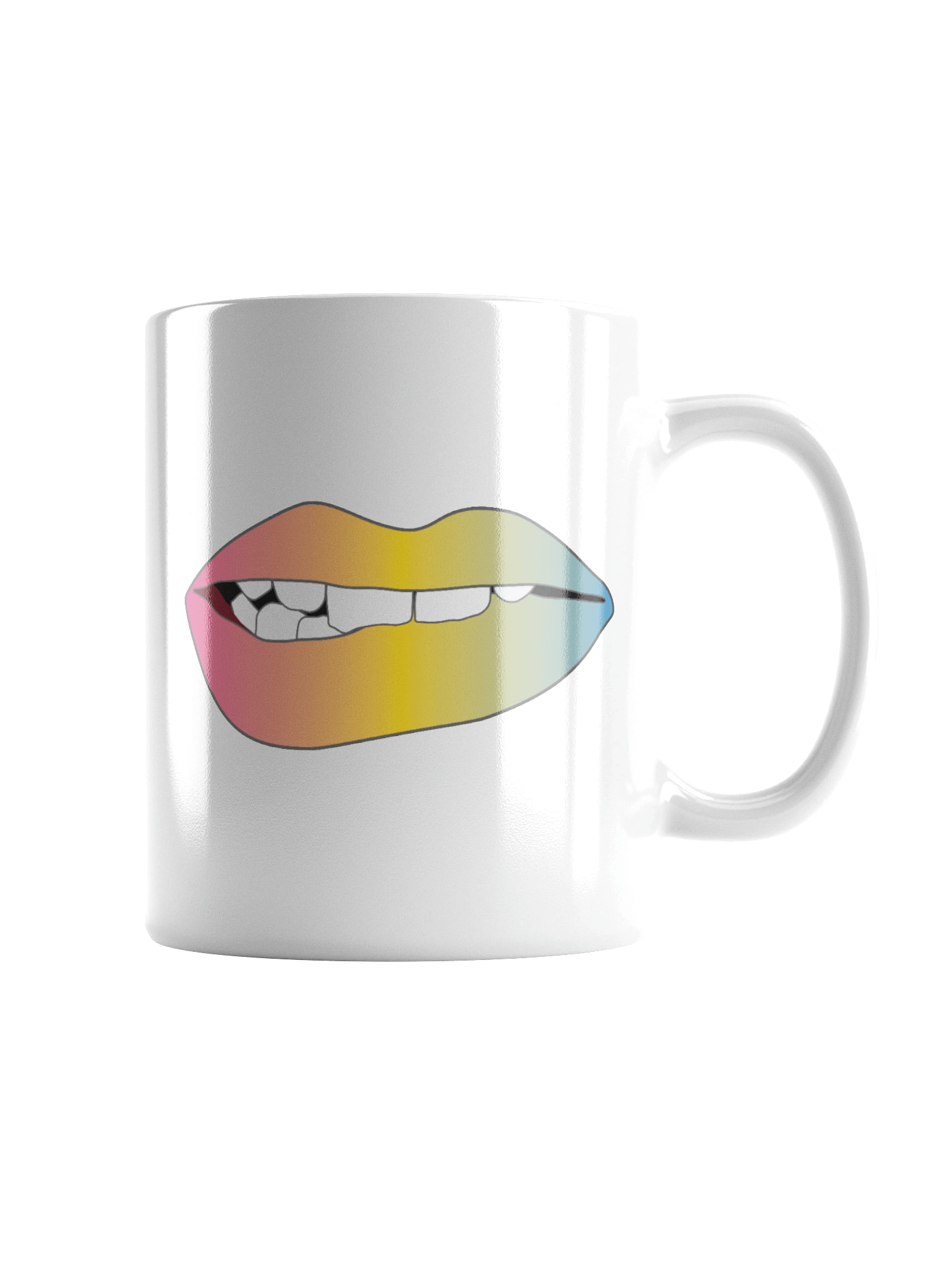 Pansexual Pride Gradient Biting Lips Mug product image (1)