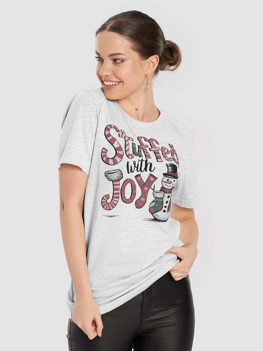 “Stuffed with Joy” t-shirt, festive t-shirt, jolly snowman, holiday cheer, Christmas spirit, festive fashion, holiday outfit, gift idea product image (8)