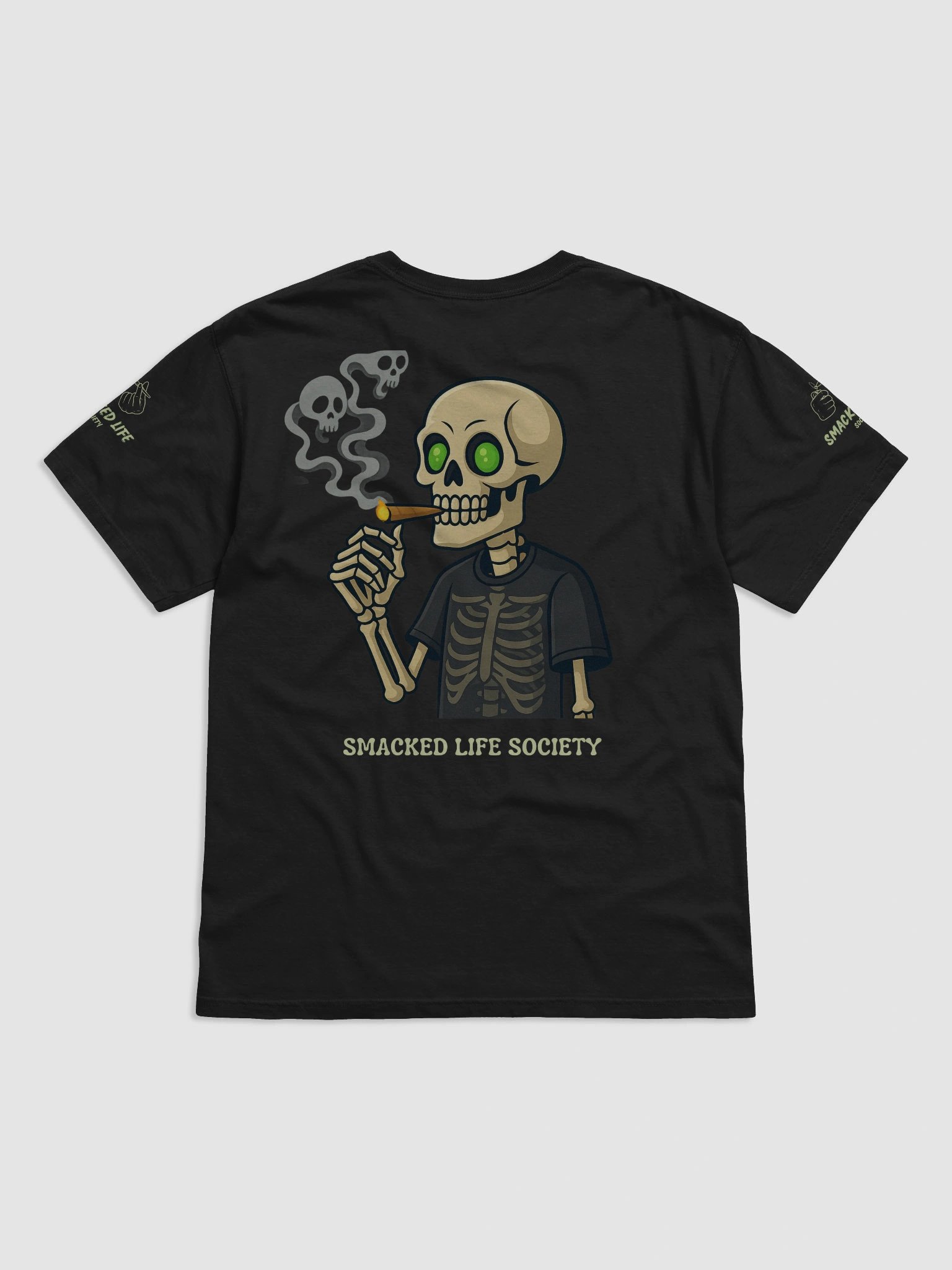 Smacked to the Bone – Halloween Skeleton Stoner Tee product image (9)