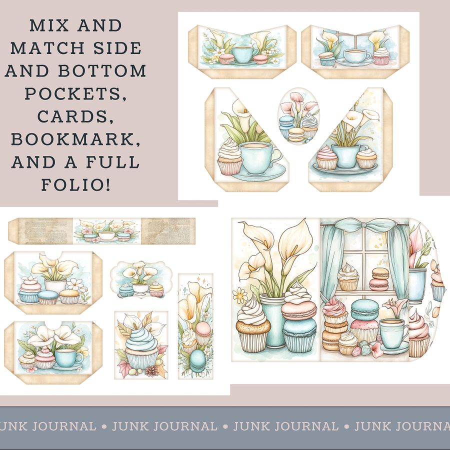 Macaron Lillies - Printable Folio Kit V6 product image (2)