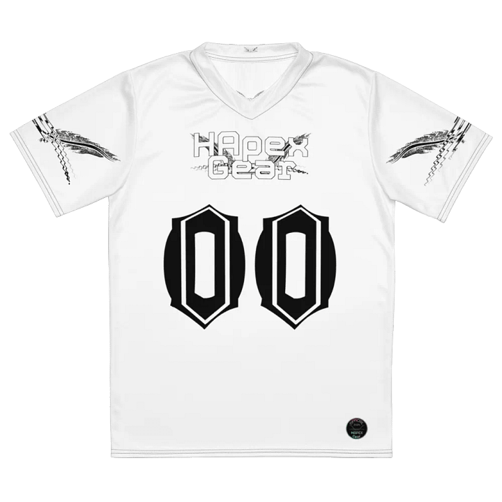 Capital HELAIN - White - Recycled Unisex Sports Jersey - White HApex Gear Black Logo product image (2)