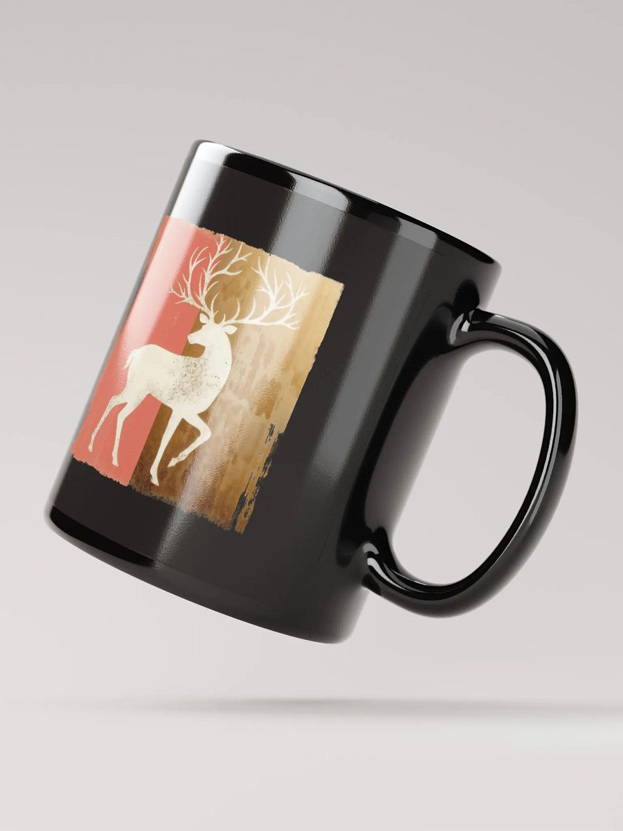 Holiday reindeer charm -black mug product image (2)